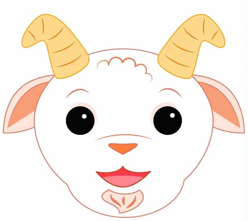 Маски козлят для детей