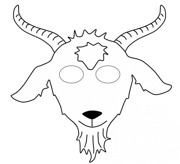 Маска козы на колядки