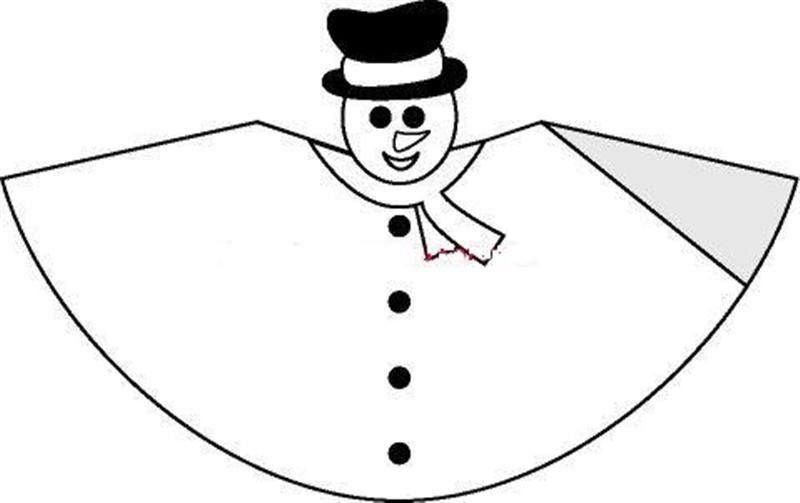 Снеговик из бумаги объемный шаблон