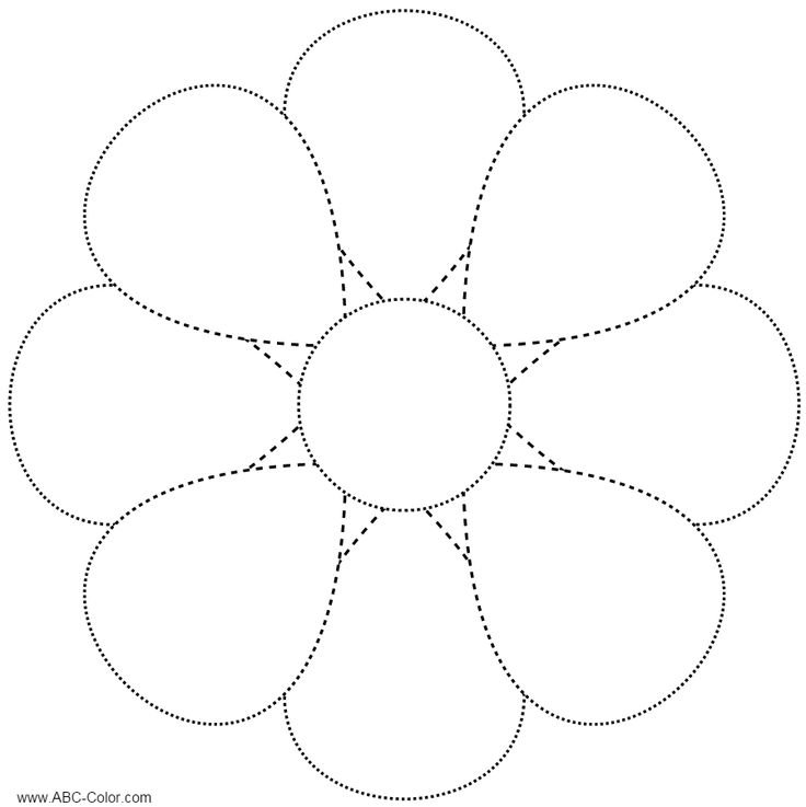 Трафарет цветка 8 лепестков