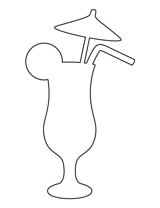 Коктейль трафарет