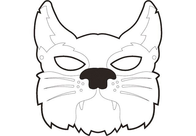 Новогодняя маска трафарет