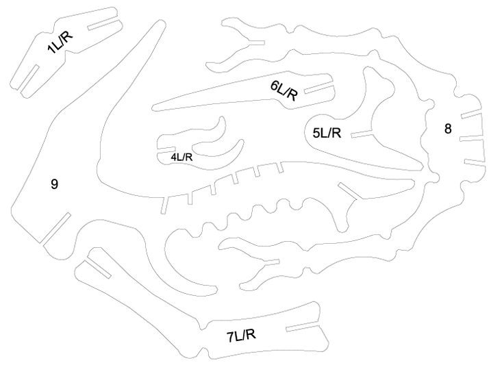 Динозавр из фанеры