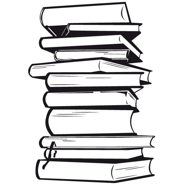 Стопка книг на прозрачном фоне