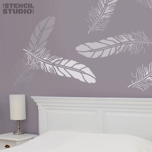 Трафареты перьев под покраску