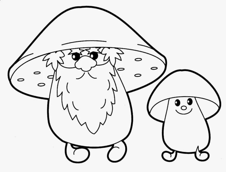 Гриб раскраска