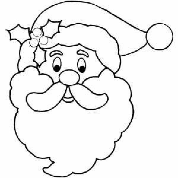 Дед Мороз лицо раскраска для детей