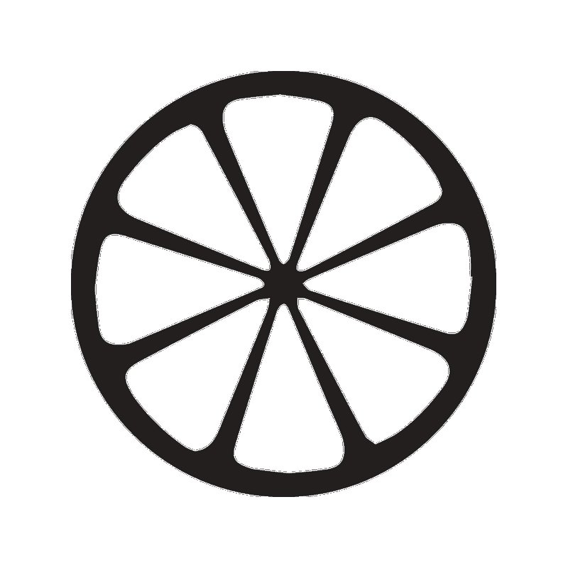 Долька лимона силуэт