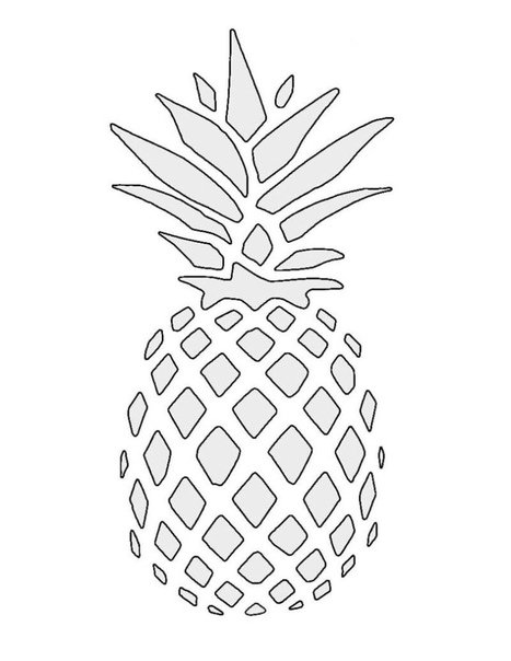 Трафарет ананаса для вырезания