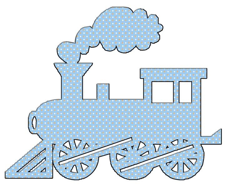 Трафарет паровозика для вырезания