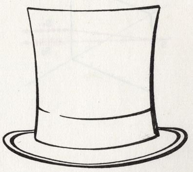 Цилиндр шляпа контур