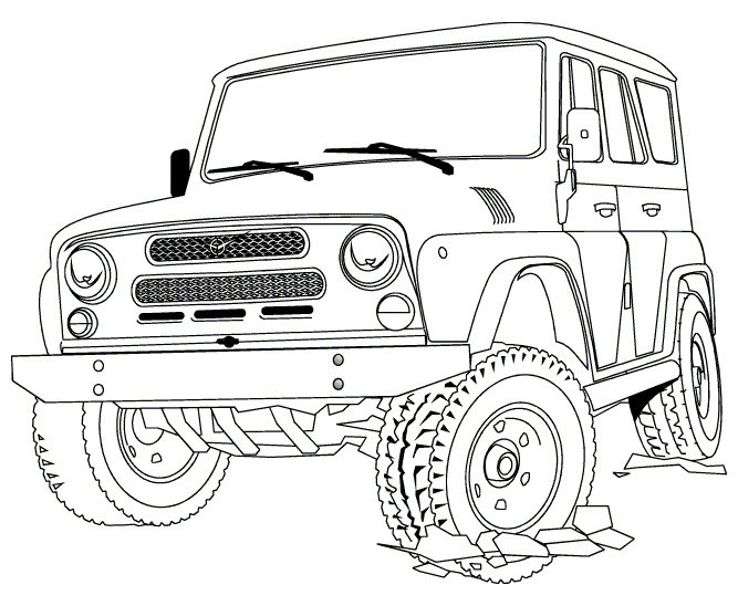 УАЗ Патриот 6х6 раскраска