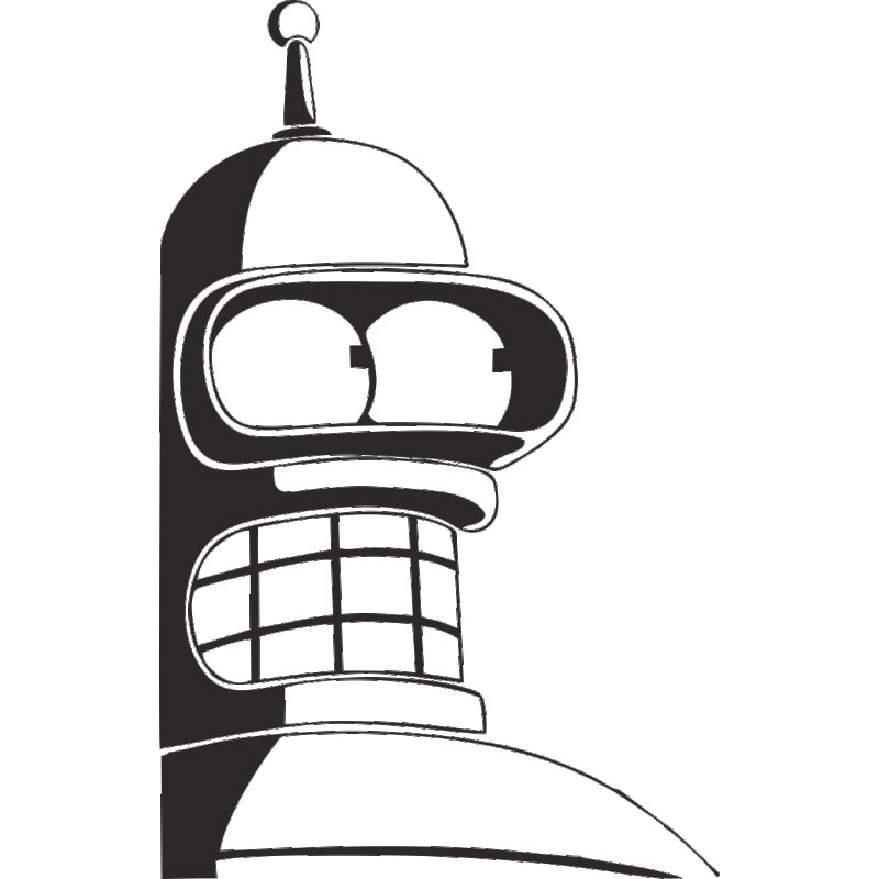 Бэндер Футурама тату эскиз