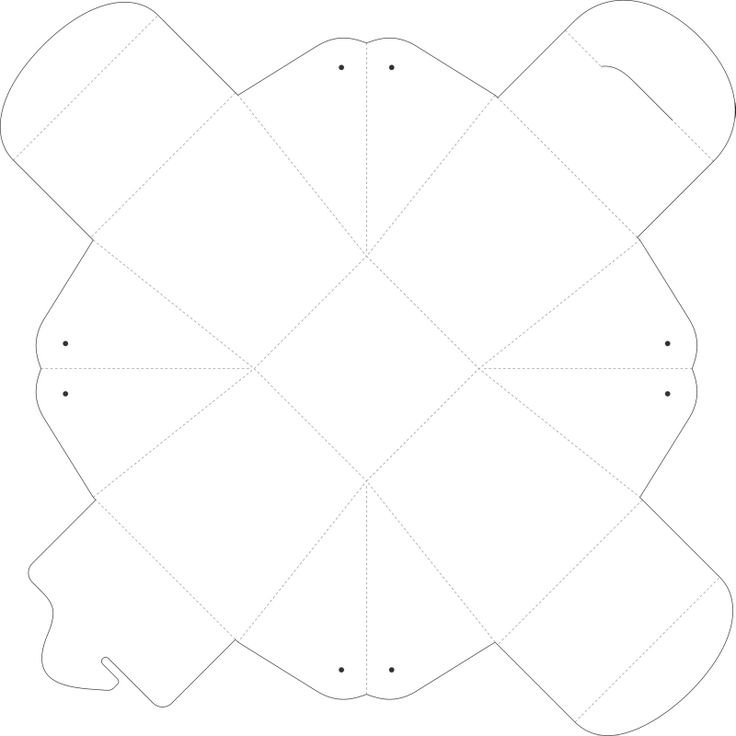 Подарочная коробка шаблон для печати