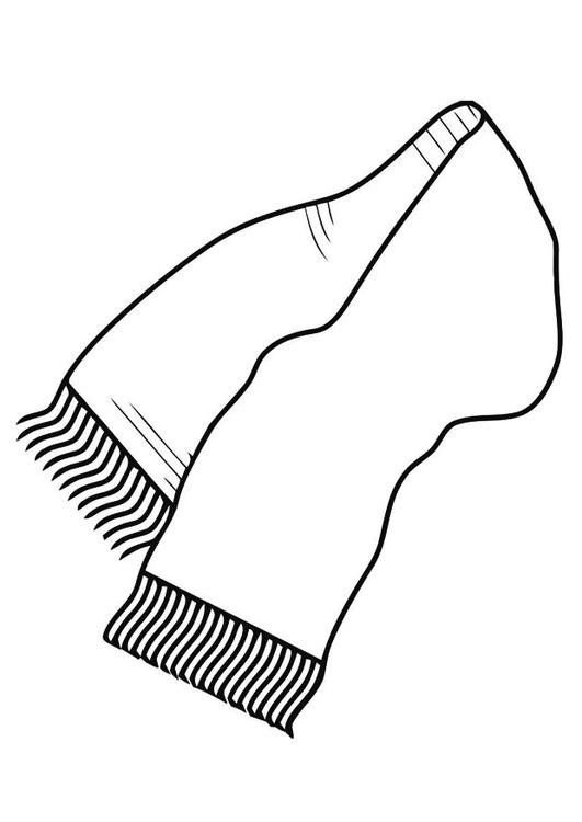 Шапка и шарф раскраска для детей