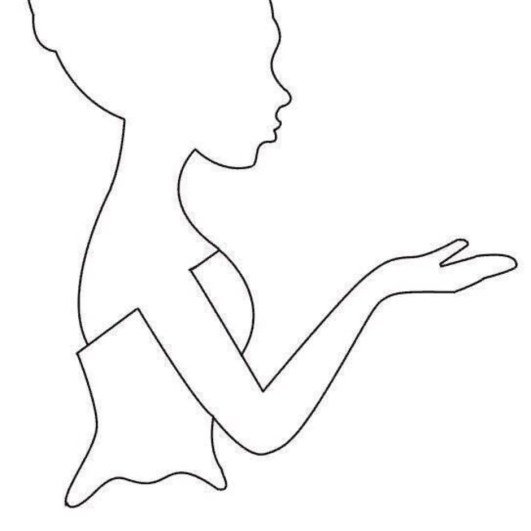 Женский силуэт трафарет