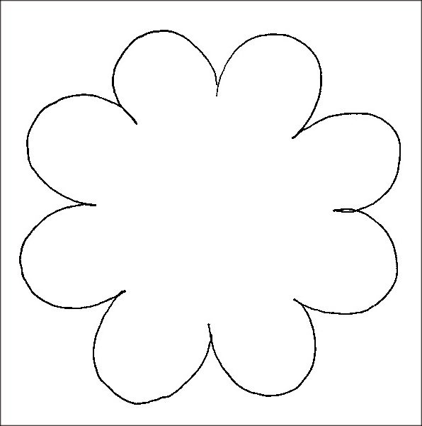 Трафарет цветка с 8 лепестками