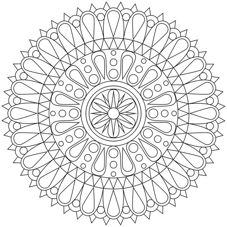 Раскраска Мандала
