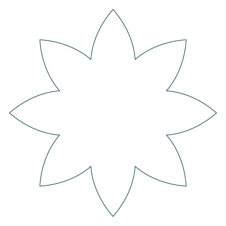 Шаблоны цветов для детей