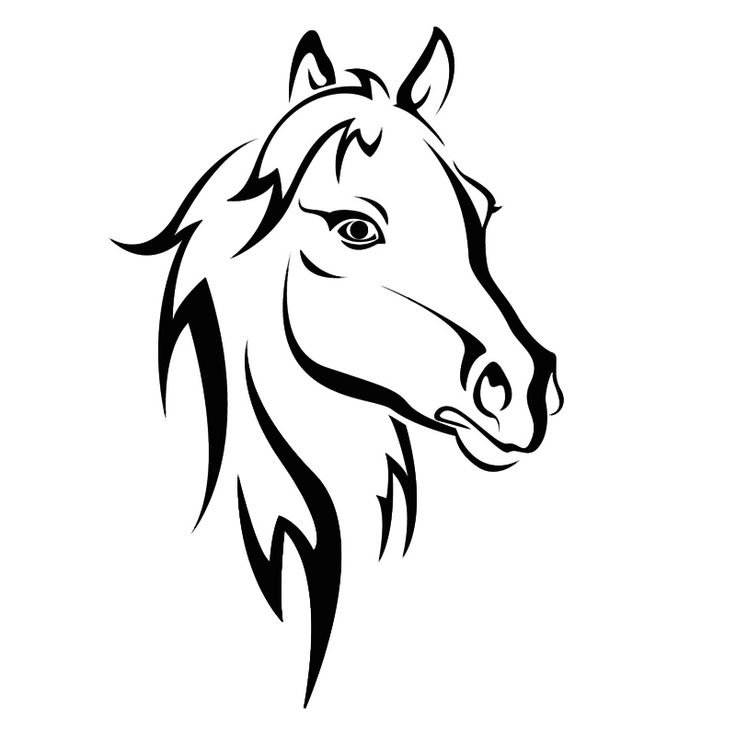 Лошадка трафарет