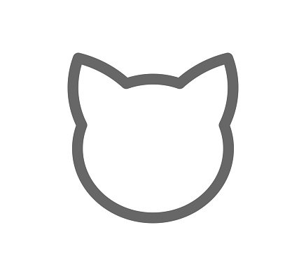 Контур головы кошки