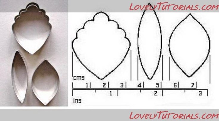 Шаблон лепестков розы
