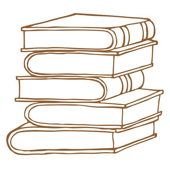 Стопка книг раскраска