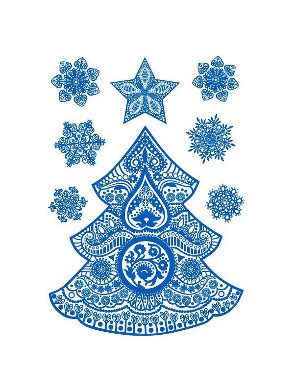 Елка в стиле Гжель