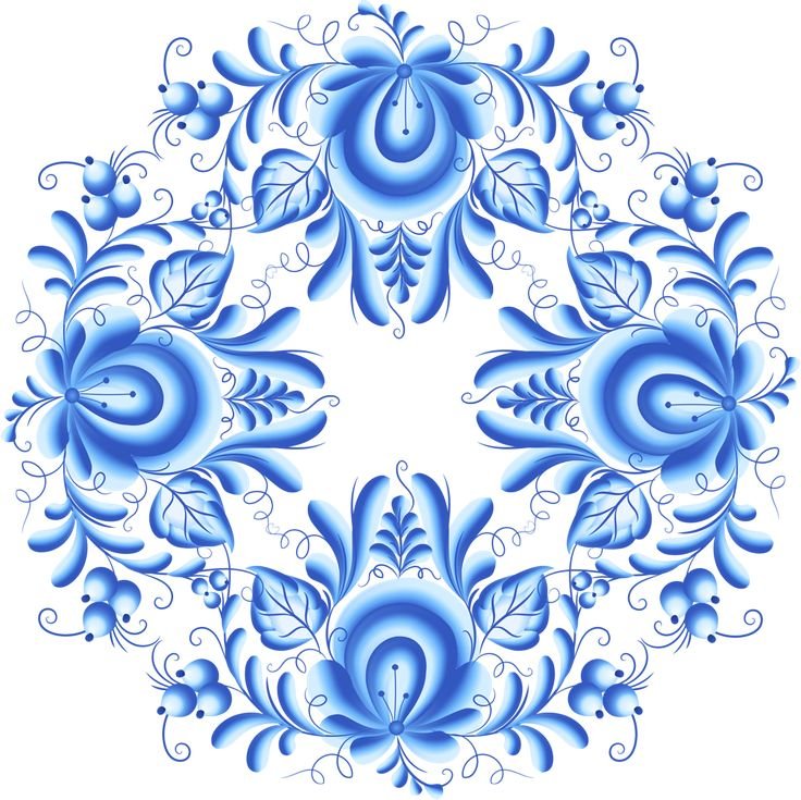 Орнаментальная стилистика Гжель