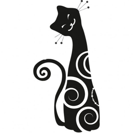 Трафареты кошек для декора