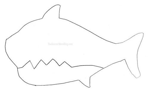 Акула трафарет для поделок