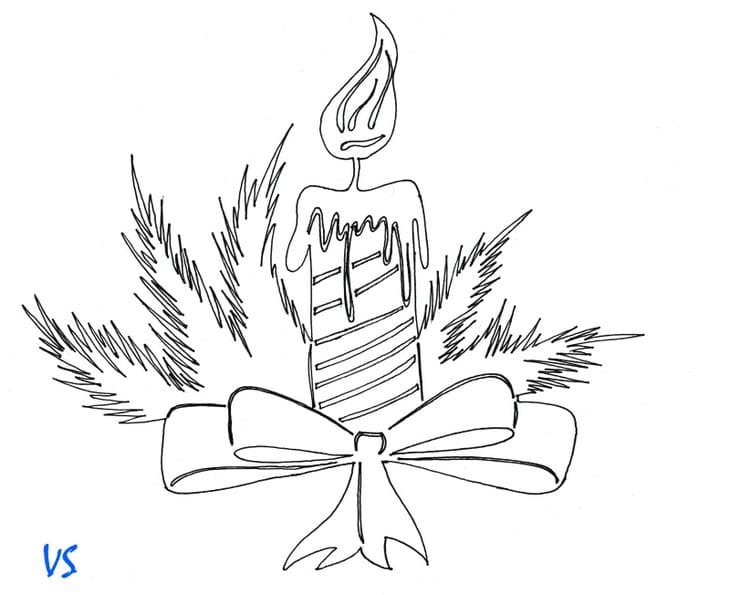 Вытананка Новогодняя свеча