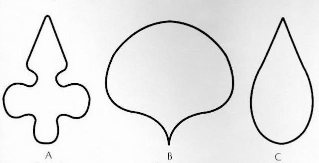 Трафареты лепестков цветов