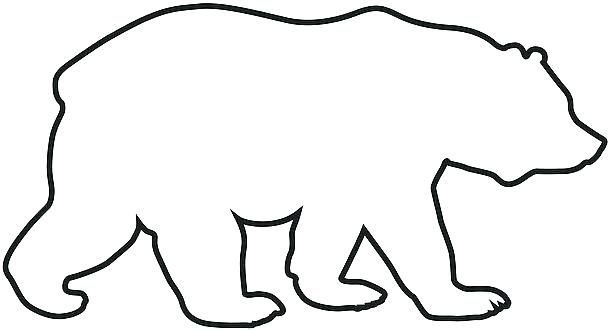 Контур медведя сбоку