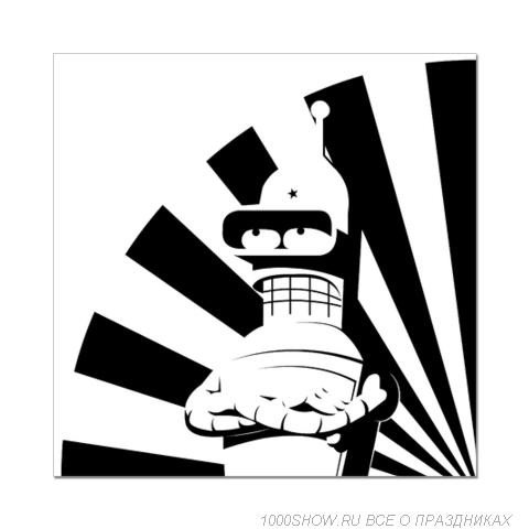 Наклейка на авто Бендер Футурама