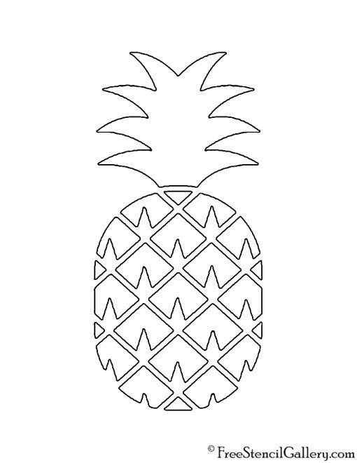 Ананас трафарет для аппликации