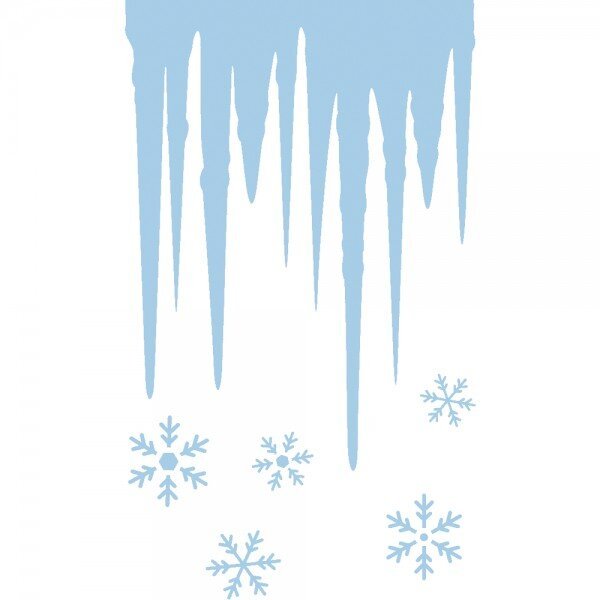 Трафареты сосулек для новогодних окон