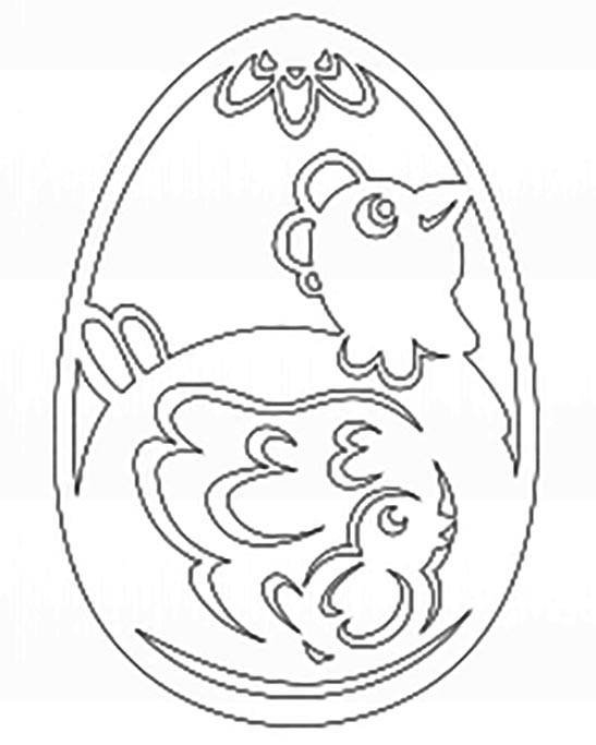 Трафарет яйцо пасхальное
