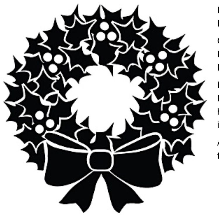 Новогодний венок трафарет