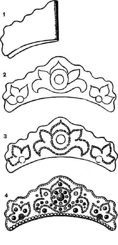Русский народный головной убор кокошник рисунки