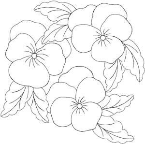 Контуры цветов для вышивки