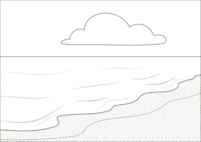 Море раскраска для детей