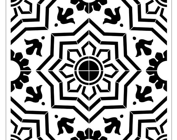Марокканский узор трафарет