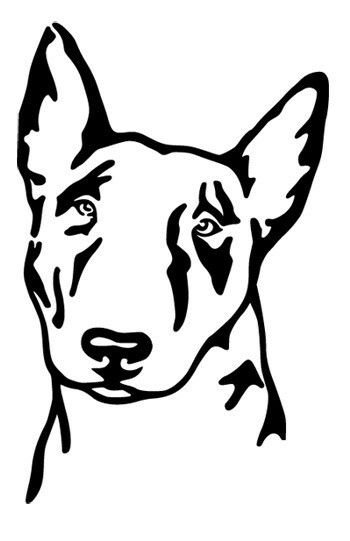 Бультерьер трафарет