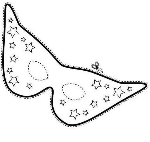 Маска трафарет для детей