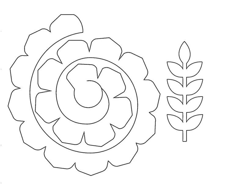 Цветы шаблон для аппликации