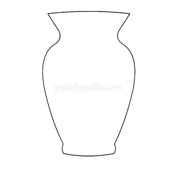 Трафарет вазы для цветов