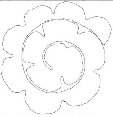 Розочки из бумаги трафарет