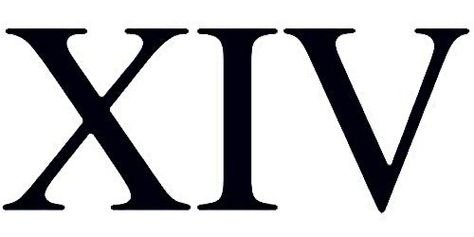 14 Римскими цифрами