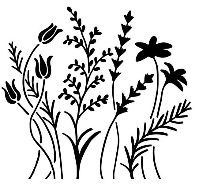 Трафареты растения